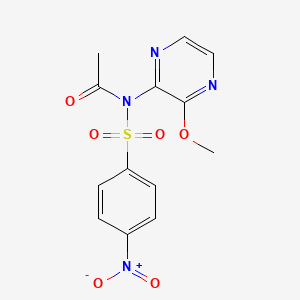 B2734198 N-(3-Methoxypyrazin-2-YL)-N-((4-nitrophenyl)sulfonyl)acetamide CAS No. 96097-52-8