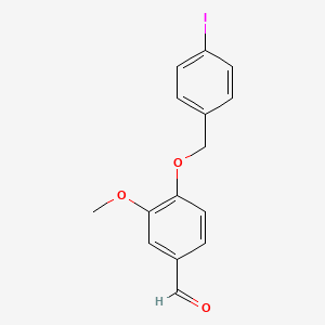 molecular formula C15H13IO3 B2734205 4-[(4-碘苄基)氧基]-3-甲氧基苯甲醛 CAS No. 428477-24-1
