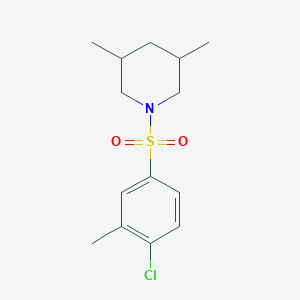 molecular formula C14H20ClNO2S B273421 1-[(4-Chloro-3-methylphenyl)sulfonyl]-3,5-dimethylpiperidine 