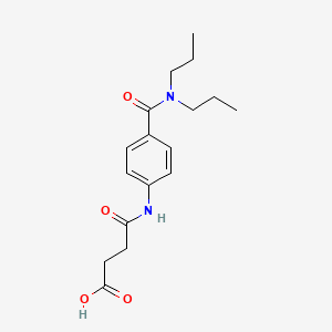 molecular formula C17H24N2O4 B2734215 4-{4-[(二丙基氨基)羰基]苯胺}-4-氧代丁酸 CAS No. 940224-30-6