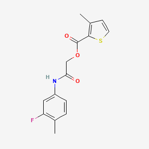 2-((3-Fluoro-4-methylphenyl)amino)-2-oxoethyl 3-methylthiophene-2-carboxylate