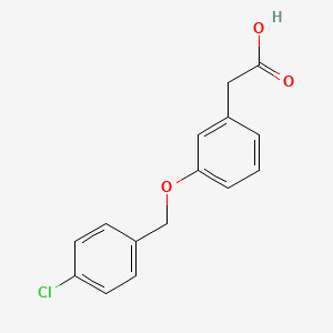 molecular formula C15H13ClO3 B2734240 2-{3-[(4-Chlorophenyl)methoxy]phenyl}acetic acid CAS No. 916908-15-1