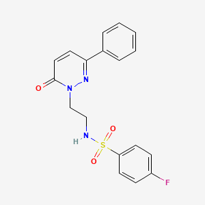 4-fluoro-N-(2-(6-oxo-3-phenylpyridazin-1(6H)-yl)ethyl)benzenesulfonamide