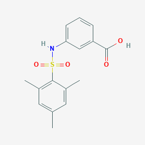 molecular formula C16H17NO4S B273426 3-[(Mesitylsulfonyl)amino]benzoic acid 