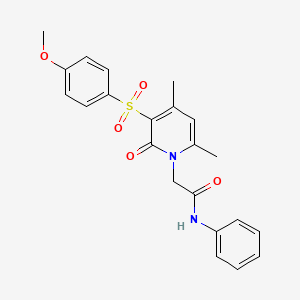 B2734274 2-(3-((4-methoxyphenyl)sulfonyl)-4,6-dimethyl-2-oxopyridin-1(2H)-yl)-N-phenylacetamide CAS No. 946252-74-0