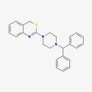 molecular formula C25H25N3S B2734289 2-(4-benzhydrylpiperazino)-4H-3,1-benzothiazine CAS No. 338396-14-8