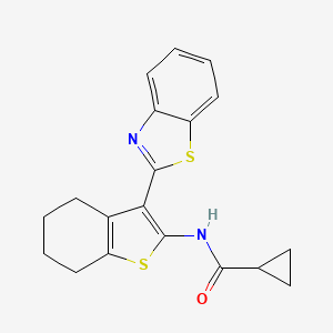 N-[3-(1,3-benzothiazol-2-yl)-4,5,6,7-tetrahydro-1-benzothiophen-2-yl]cyclopropanecarboxamide