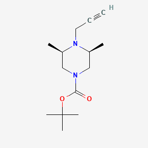 molecular formula C14H24N2O2 B2734296 Tert-butyl (3R,5S)-3,5-dimethyl-4-prop-2-ynylpiperazine-1-carboxylate CAS No. 2137098-08-7
