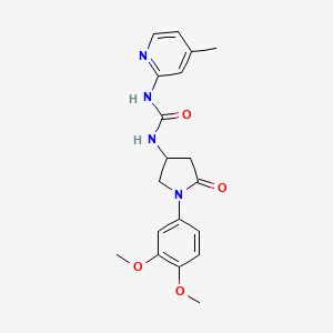 1-(1-(3,4-Dimethoxyphenyl)-5-oxopyrrolidin-3-yl)-3-(4-methylpyridin-2-yl)urea