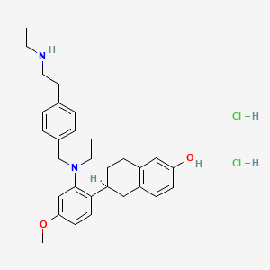 molecular formula C30H40Cl2N2O2 B2734308 Elacestrant S enantiomer dihydrochloride CAS No. 2309762-30-7