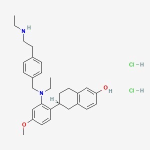 molecular formula C30H40Cl2N2O2 B2734308 Elacestrant S enantiomer dihydrochloride 