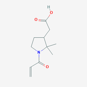 2-(2,2-Dimethyl-1-prop-2-enoylpyrrolidin-3-yl)acetic acid