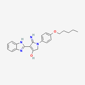5-amino-4-(1H-1,3-benzodiazol-2-yl)-1-[4-(pentyloxy)phenyl]-2,3-dihydro-1H-pyrrol-3-one