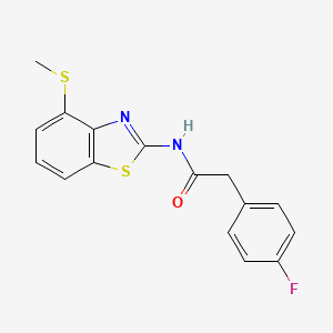 2-(4-fluorophenyl)-N-(4-(methylthio)benzo[d]thiazol-2-yl)acetamide