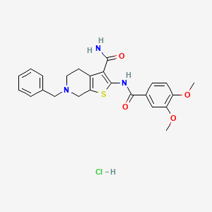 6-Benzyl-2-(3,4-dimethoxybenzamido)-4,5,6,7-tetrahydrothieno[2,3-c]pyridine-3-carboxamide hydrochloride