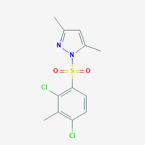 molecular formula C12H12Cl2N2O2S B273432 1-[(2,4-dichloro-3-methylphenyl)sulfonyl]-3,5-dimethyl-1H-pyrazole 