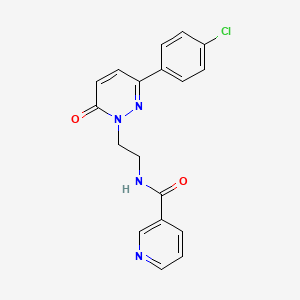 N-(2-(3-(4-chlorophenyl)-6-oxopyridazin-1(6H)-yl)ethyl)nicotinamide