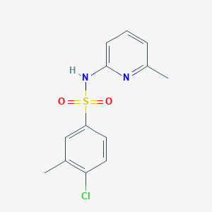 molecular formula C13H13ClN2O2S B273433 4-chloro-3-methyl-N-(6-methylpyridin-2-yl)benzenesulfonamide 