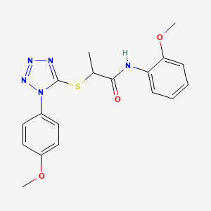 N-(2-methoxyphenyl)-2-{[1-(4-methoxyphenyl)-1H-tetrazol-5-yl]sulfanyl}propanamide