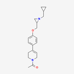 molecular formula C20H26N2O2 B2734348 1-[4-[4-[[1-(Cyclopropylmethyl)aziridin-2-yl]methoxy]phenyl]-3,6-dihydro-2H-pyridin-1-yl]ethanone CAS No. 2418705-90-3