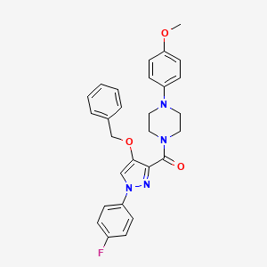 (4-(benzyloxy)-1-(4-fluorophenyl)-1H-pyrazol-3-yl)(4-(4-methoxyphenyl)piperazin-1-yl)methanone