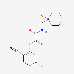 molecular formula C16H18ClN3O3S B2734358 N1-(5-chloro-2-cyanophenyl)-N2-((4-methoxytetrahydro-2H-thiopyran-4-yl)methyl)oxalamide CAS No. 2034453-64-8
