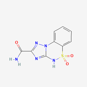 8,8-Dioxo-8$l^{6}-thia-2,3,5,7-tetraazatricyclo[7.4.0.0^{2,6}]trideca-1(9),3,5,10,12-pentaene-4-carboxamide