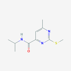 B2734365 6-methyl-2-(methylsulfanyl)-N-(propan-2-yl)pyrimidine-4-carboxamide CAS No. 1205997-97-2