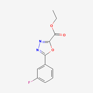 Ethyl 5-(3-fluorophenyl)-1,3,4-oxadiazole-2-carboxylate