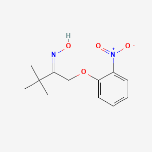 molecular formula C12H16N2O4 B2734369 3,3-Dimethyl-1-(2-nitrophenoxy)-2-butanone oxime CAS No. 478043-05-9