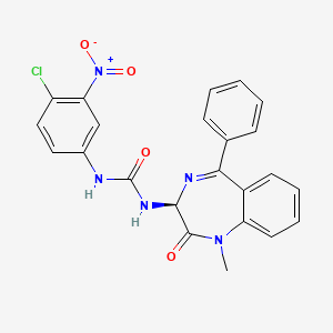 molecular formula C23H18ClN5O4 B2734374 1-(1-methyl-2-oxo-5-phenyl-2,3-dihydro-1H-1,4-diazepin-3-yl)-3-(4-chloro-3-nitrophenyl)urea CAS No. 1796898-49-1