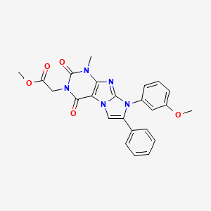 methyl 2-(8-(3-methoxyphenyl)-1-methyl-2,4-dioxo-7-phenyl-1H-imidazo[2,1-f]purin-3(2H,4H,8H)-yl)acetate