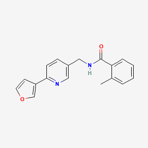 N-((6-(furan-3-yl)pyridin-3-yl)methyl)-2-methylbenzamide