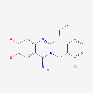 3-(2-chlorobenzyl)-2-(ethylsulfanyl)-6,7-dimethoxy-4(3H)-quinazolinimine