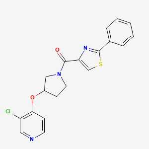 (3-((3-Chloropyridin-4-yl)oxy)pyrrolidin-1-yl)(2-phenylthiazol-4-yl)methanone
