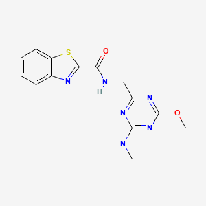 N-((4-(dimethylamino)-6-methoxy-1,3,5-triazin-2-yl)methyl)benzo[d]thiazole-2-carboxamide