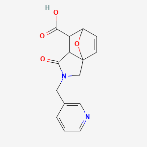 molecular formula C15H14N2O4 B2734398 (3aS,6R)-1-oxo-2-(pyridin-3-ylmethyl)-1,2,3,6,7,7a-hexahydro-3a,6-epoxyisoindole-7-carboxylic acid CAS No. 1212175-08-0