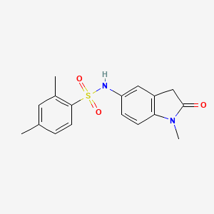 molecular formula C17H18N2O3S B2734399 2,4-二甲基-N-(1-甲基-2-氧代吲哚-5-基)苯磺酰胺 CAS No. 921558-78-3