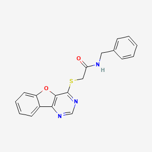 2-([1]benzofuro[3,2-d]pyrimidin-4-ylsulfanyl)-N-benzylacetamide
