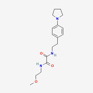 molecular formula C17H25N3O3 B2734408 N1-(2-methoxyethyl)-N2-(4-(pyrrolidin-1-yl)phenethyl)oxalamide CAS No. 953952-34-6