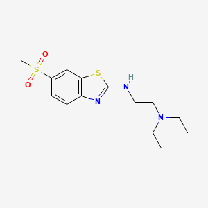 molecular formula C14H21N3O2S2 B2734412 N1,N1-diethyl-N2-(6-(methylsulfonyl)benzo[d]thiazol-2-yl)ethane-1,2-diamine CAS No. 1251564-13-2