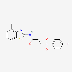3-((4-fluorophenyl)sulfonyl)-N-(4-methylbenzo[d]thiazol-2-yl)propanamide