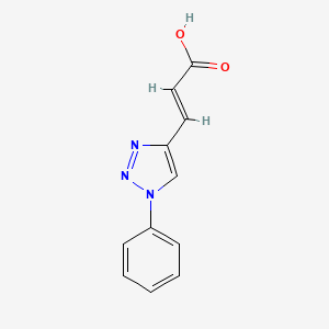 molecular formula C11H9N3O2 B2734416 (e)-3-(1-Phenyl-1h-1,2,3-triazol-4-yl)prop-2enoic acid CAS No. 4600-07-1