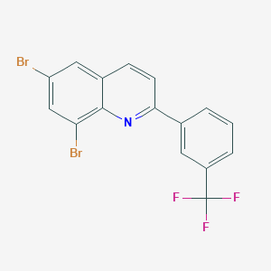 molecular formula C16H8Br2F3N B2734419 6,8-Dibromo-2-[3-(trifluoromethyl)phenyl]quinoline CAS No. 865659-04-7