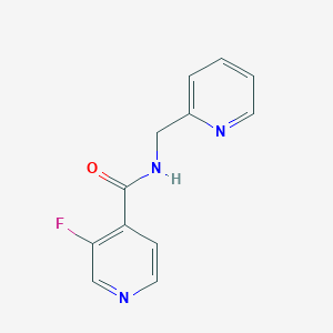 molecular formula C12H10FN3O B2734426 3-fluoro-N-[(pyridin-2-yl)methyl]pyridine-4-carboxamide CAS No. 1775031-28-1