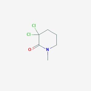 molecular formula C6H9Cl2NO B2734427 3,3-Dichloro-1-methylpiperidin-2-one CAS No. 77261-24-6