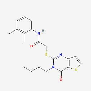 molecular formula C20H23N3O2S2 B2734429 2-[(3-butyl-4-oxo-3,4-dihydrothieno[3,2-d]pyrimidin-2-yl)sulfanyl]-N-(2,3-dimethylphenyl)acetamide CAS No. 1252924-32-5