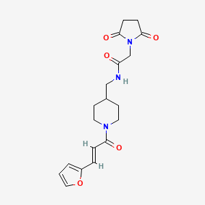 (E)-2-(2,5-dioxopyrrolidin-1-yl)-N-((1-(3-(furan-2-yl)acryloyl)piperidin-4-yl)methyl)acetamide