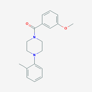 molecular formula C19H22N2O2 B273444 (3-Methoxyphenyl)[4-(2-methylphenyl)piperazino]methanone 