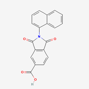 molecular formula C19H11NO4 B2734445 2-(naphthalen-1-yl)-1,3-dioxo-2,3-dihydro-1H-isoindole-5-carboxylic acid CAS No. 202828-12-4